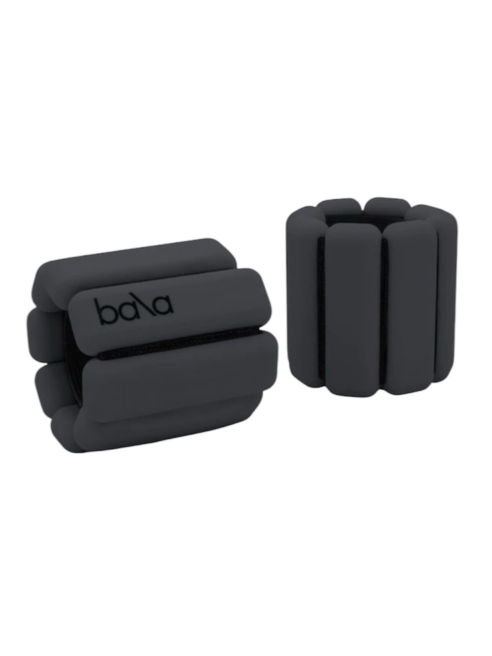 BALA BANGLES New 2lb Weights Charcoal Silicone Wrist Ankle Arm Strength Workout